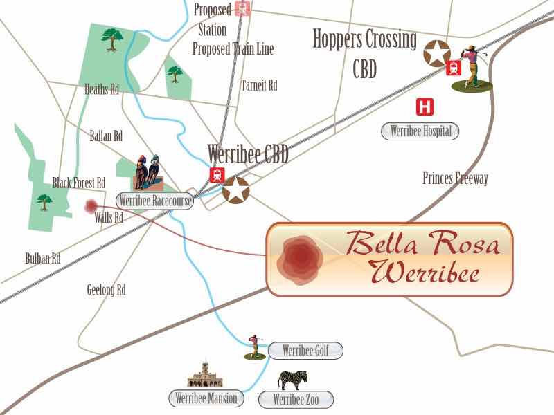 Bella Rosa Werribee Location map